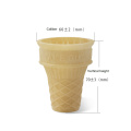 Flat mouth ice cream cone